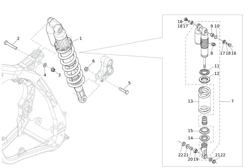 XE300MY24-Hinterer-Stossdaempfer Hinterer Stoßdämpfer