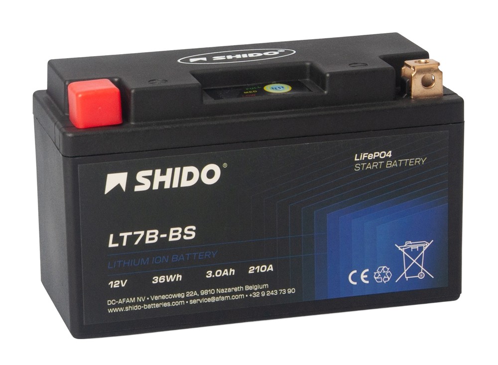 Shido LT7B-BS Lithium Ionen Batterie 12V LiFePO4 (YT7B-BS NT7B)