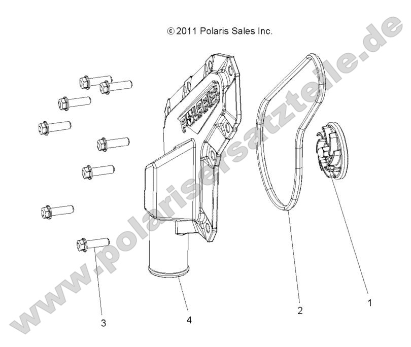 ENGINE, WATERPUMP IMPELLER and COVER
