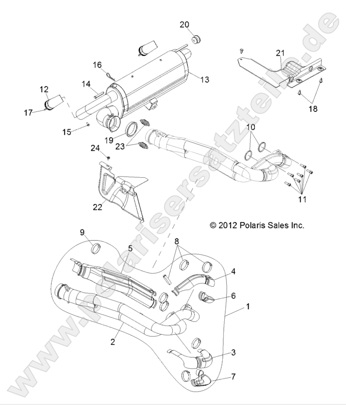 ENGINE, EXHAUST SYSTEM