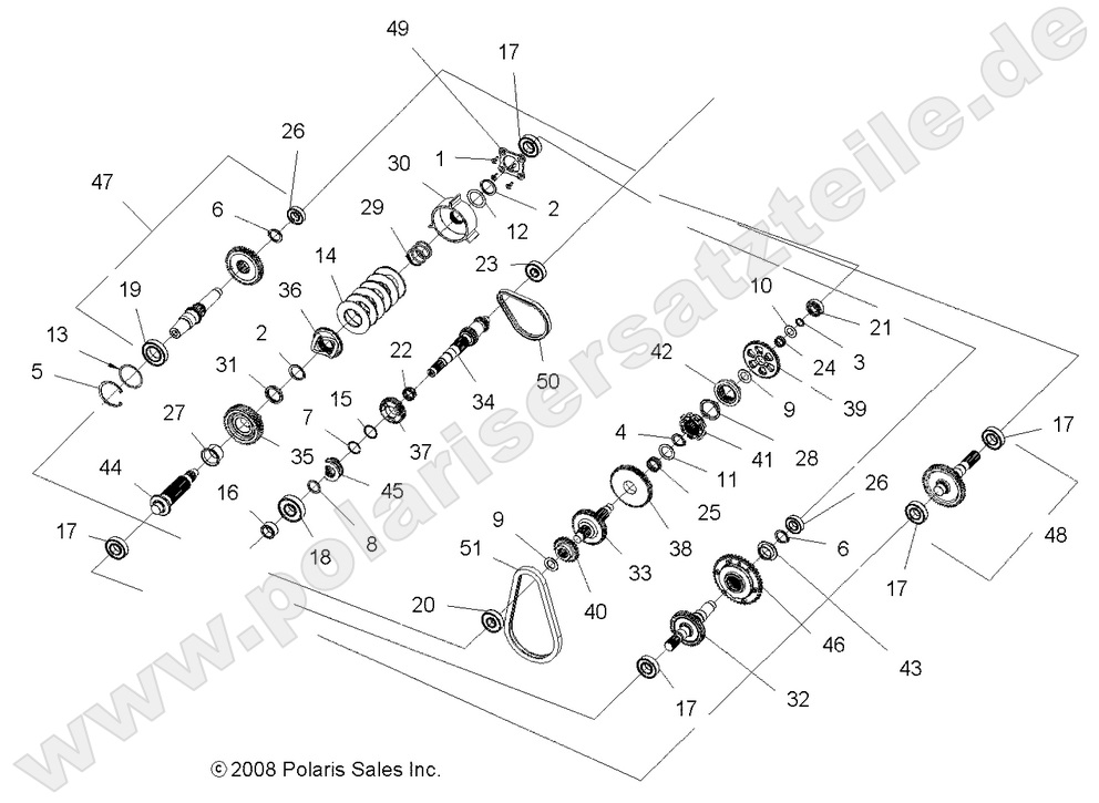 DRIVE TRAIN, MAIN GEARCASE INTERNALS