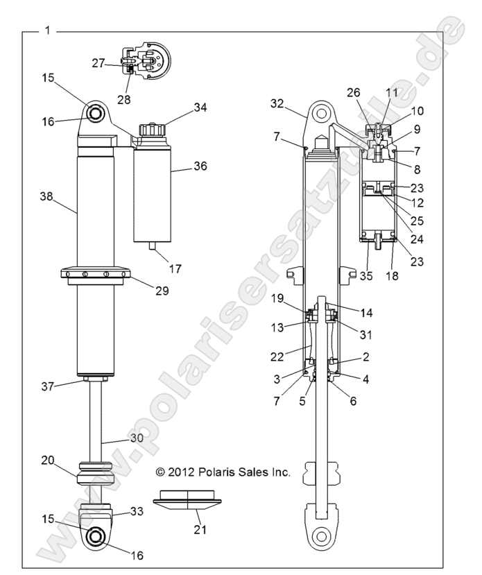 SUSPENSION, FRONT SHOCK (7043778)