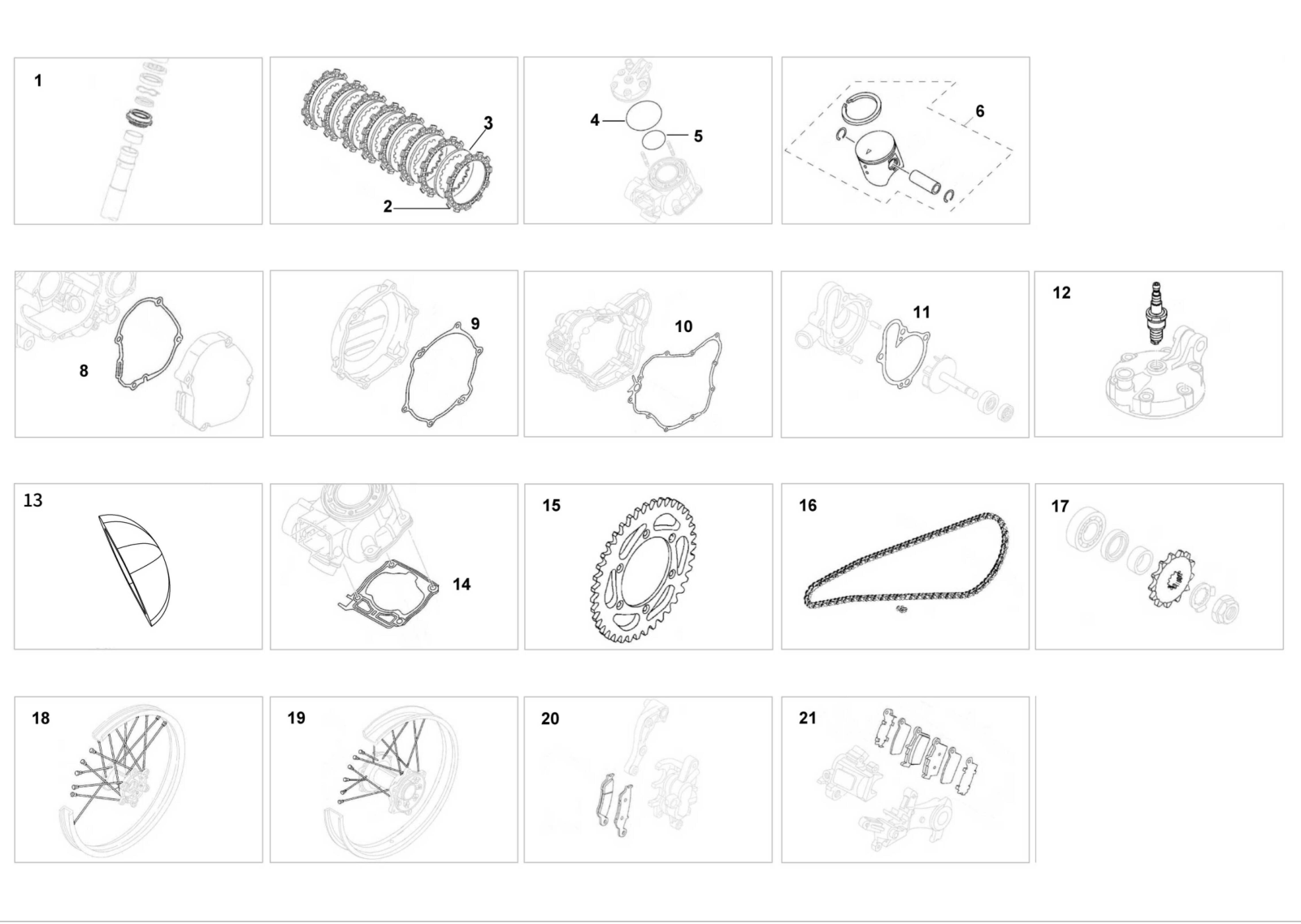 100 Suggested Spare Parts 2-Stroke