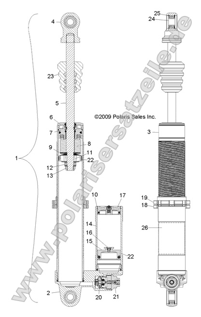 SUSPENSION, REAR SHOCK MOUNTING