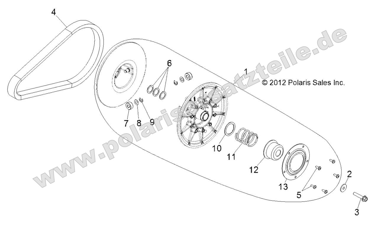 DRIVE TRAIN, SECONDARY CLUTCH
