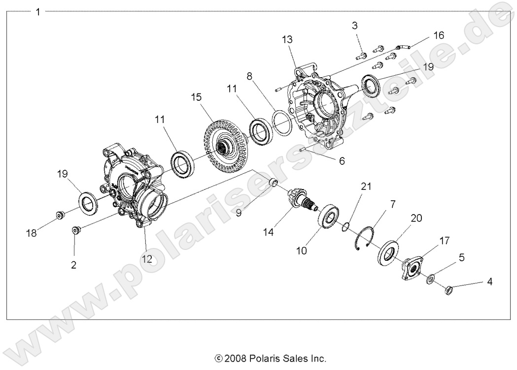 DRIVE TRAIN, REAR GEARCASE INTERNALS (Built 12/02/08 and After)
