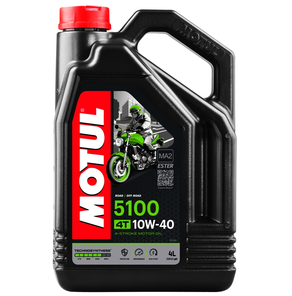 Motul_104068_5100_10w40_4_Liter Motul Motoröl 5100 4T teilsynthetisch 10W40 - 4 Liter