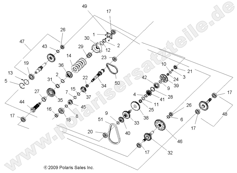 DRIVE TRAIN, MAIN GEARCASE INTERNALS