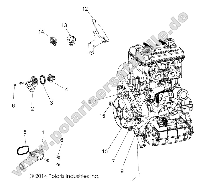 Engine, Cooling, Thermostat and Bypass