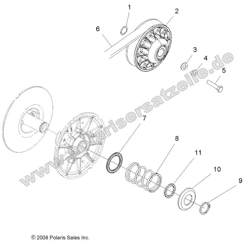 drive train secondary clutch