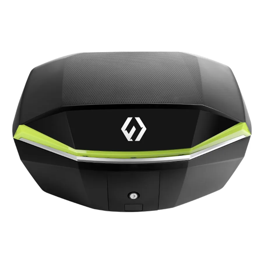 Furchtlos-SHIELD-L-Luxe-Topcase-48-Liter-schwarz-gelb-FU11TCUP000L16EX-100028-vorne Furchtlos SHIELD L Luxe Topcase - 48 Liter - schwarz/gelb