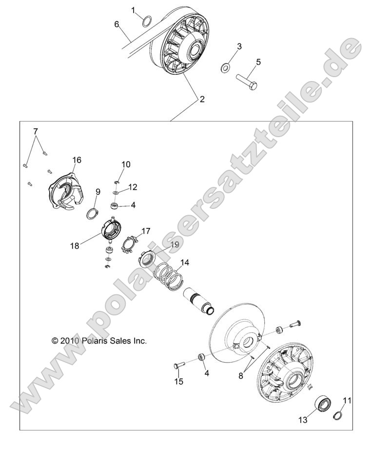 DRIVE TRAIN, SECONDARY CLUTCH
