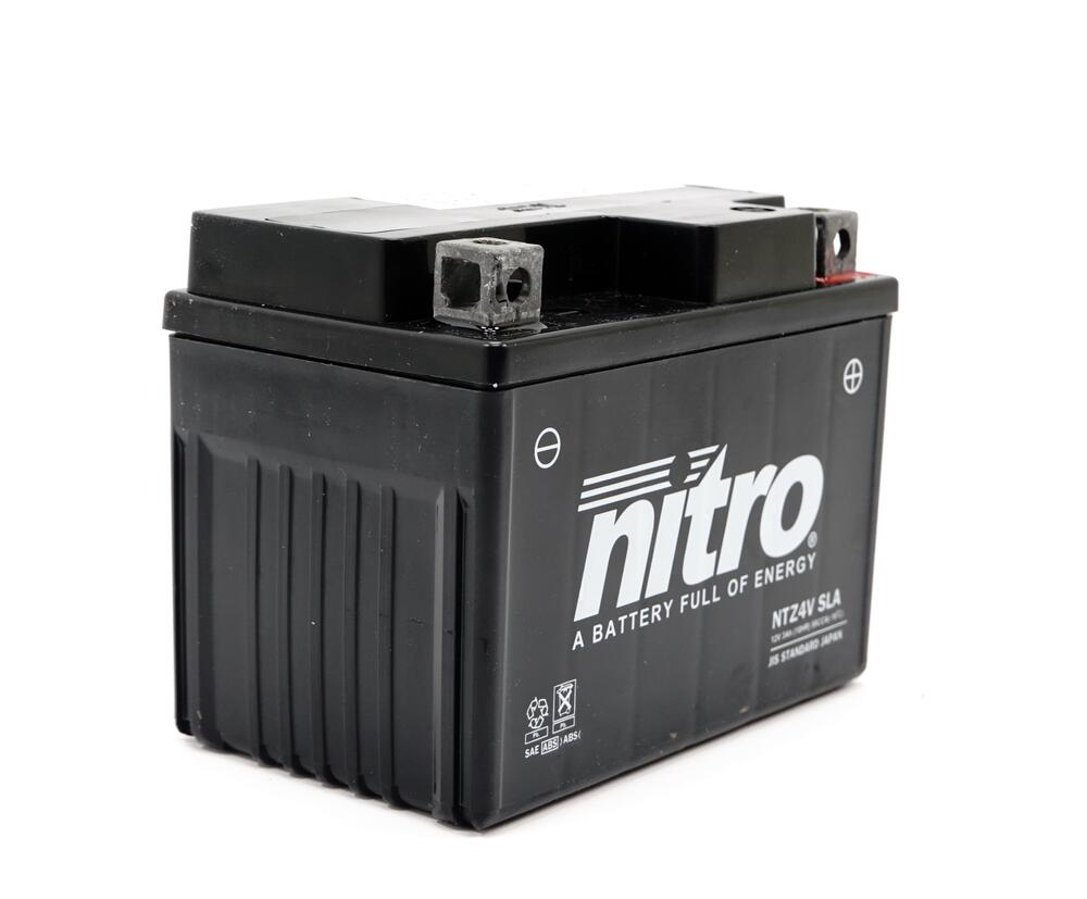 Nitro NTZ4V / YTZ4V SLA GEL AGM Batterie 12V 3AH - Einbaufertig (YTZ4S YTX4L-BS)