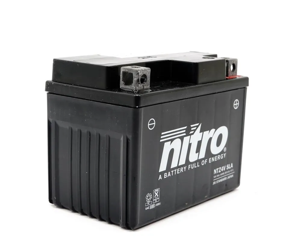 Nitro NTZ4V / YTZ4V SLA GEL AGM Batterie 12V 3AH - Einbaufertig (YTZ4S YTX4L-BS)