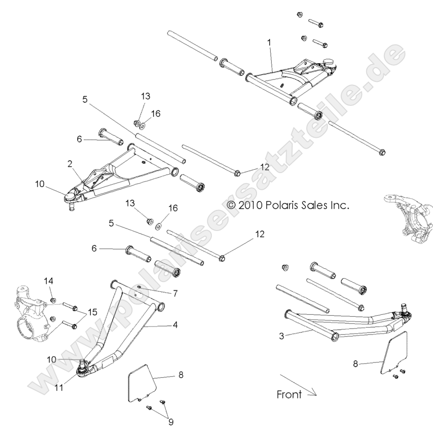 SUSPENSION, FRONT CONTROL ARMS