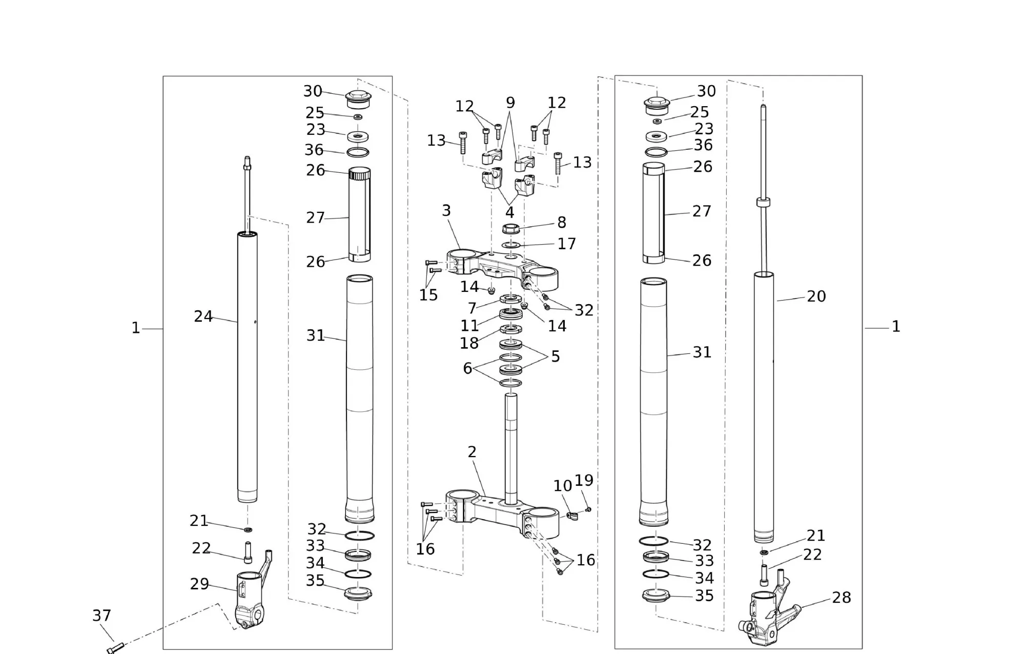 Gabel vorne Scrambler Gabel vorne Scrambler