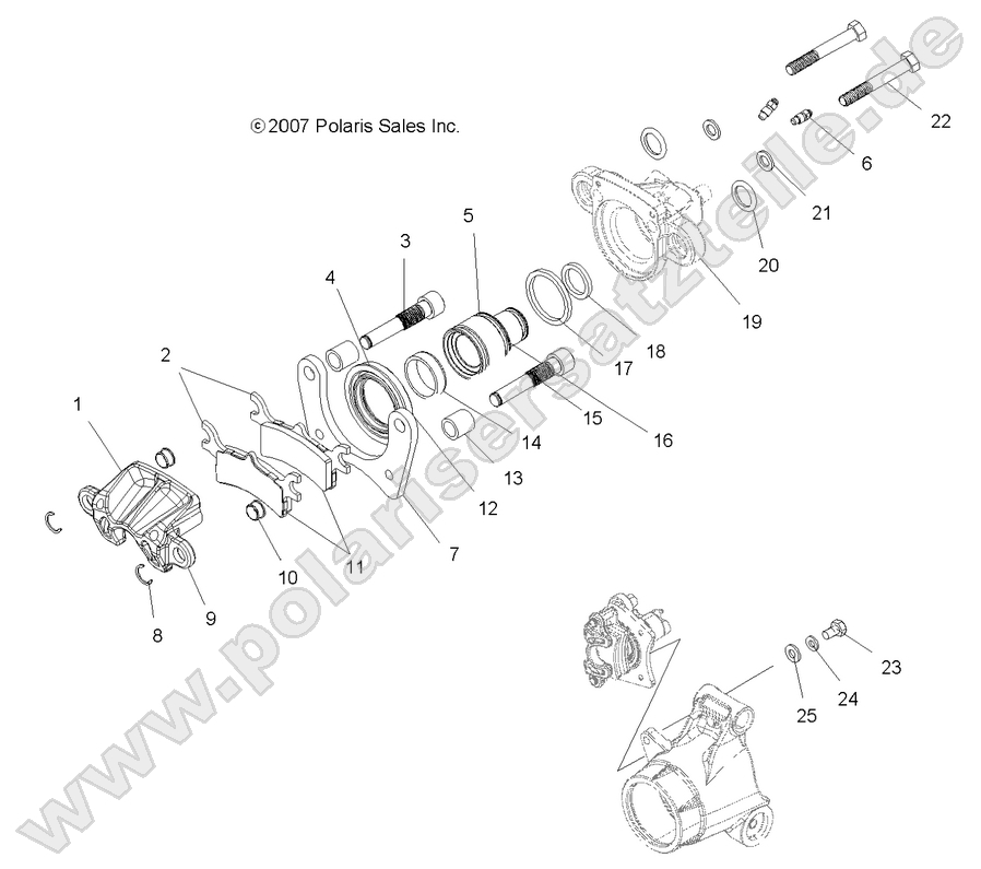 BRAKES, REAR CALIPER