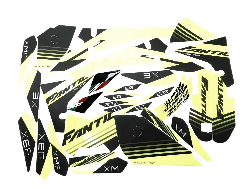 Fantic-Aufkleber-Set-2023-24-schwarz-gelb-09919005 Fantic Aufkleber Set 2023-24 XE / XM / XEF / XMF schwarz - gelb - 09919005