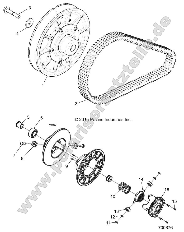 Drive Train, Secondary Clutch