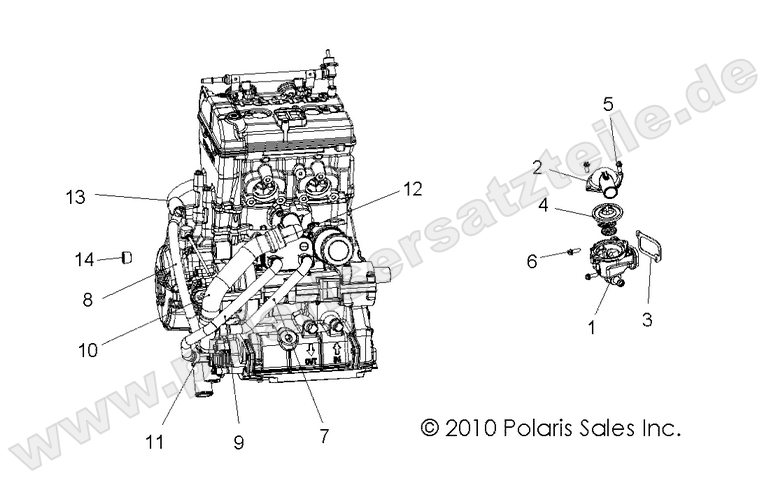ENGINE, COOLING, THERMOSTAT and BYPASS