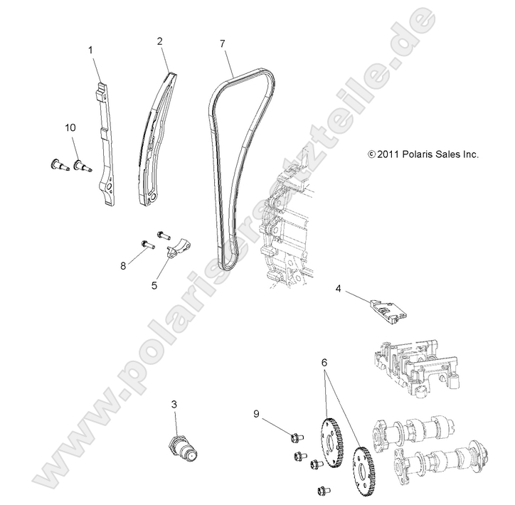 ENGINE, CAM CHAIN and SPROCKET