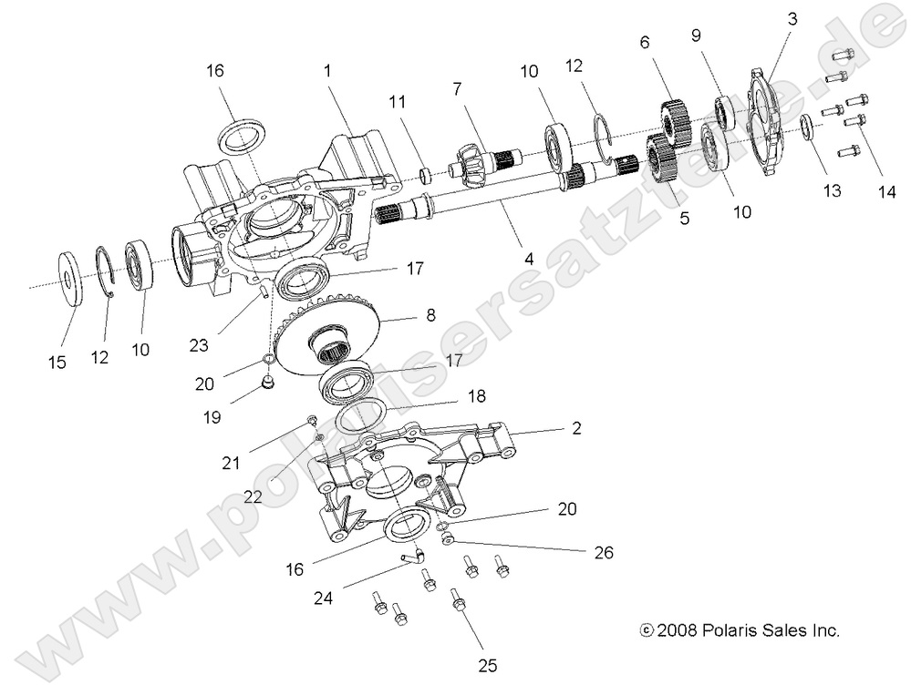 DRIVE TRAIN, MID GEARCASE INTERNALS