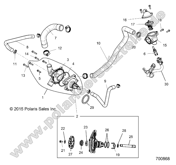 Engine, Waterpump and Bypass