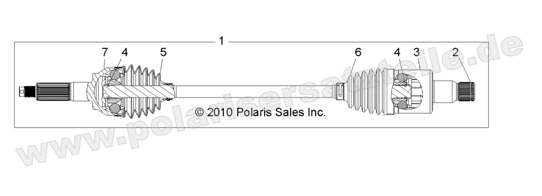DRIVE TRAIN, REAR HALF SHAFT
