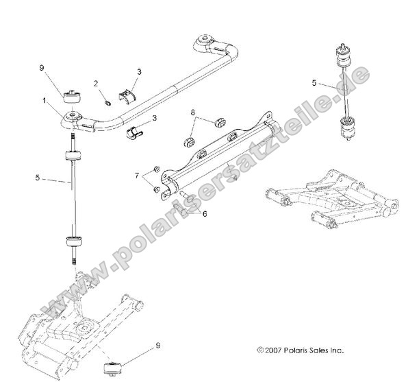 SUSPENSION, STABILIZER BAR, REAR