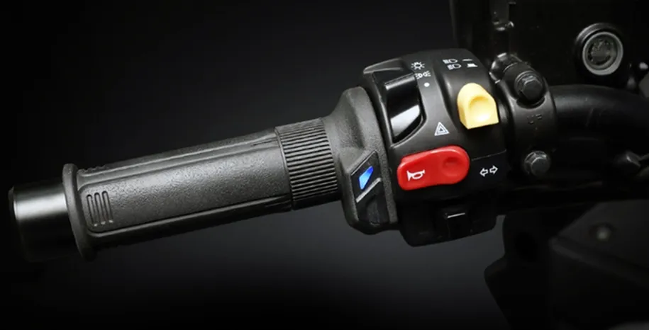 KOSO Motorrad / Roller HG13 Heizgriffe mit Integrierten Schalter - 130mm - 5 Stufig