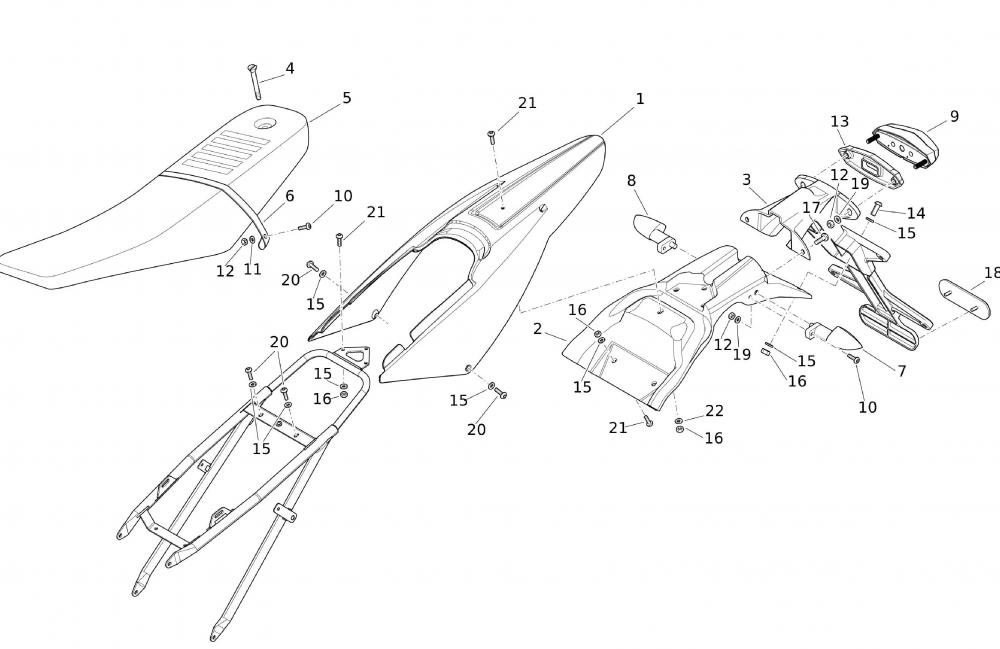 52662_35 Heckrahmen - Sitzbank