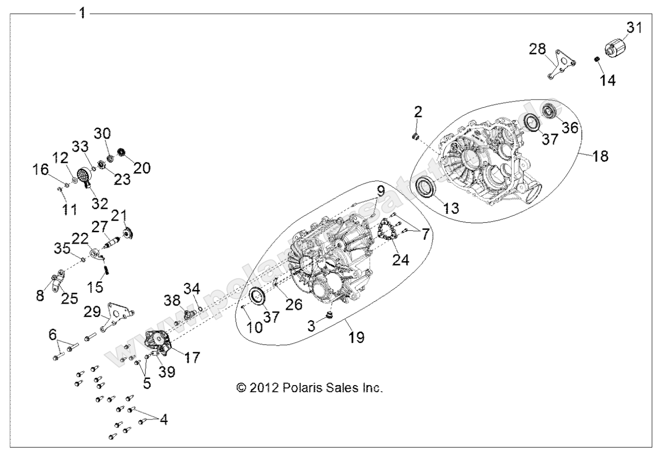 DRIVE TRAIN, MAIN GEARCASE