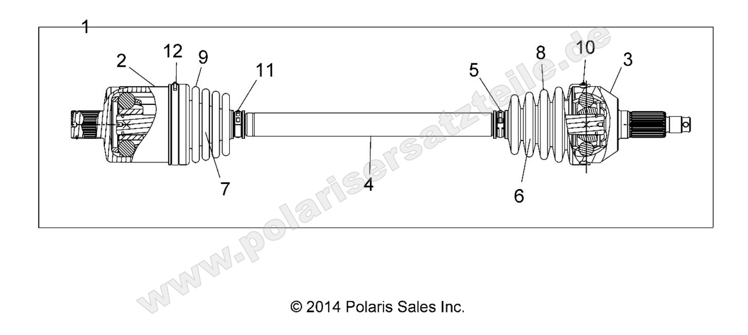 DRIVE TRAIN, REAR HALF SHAFT