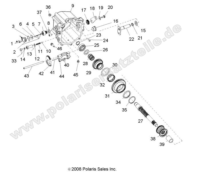 DRIVE TRAIN, MAIN GEARCASE INTERNAL COMPONENTS 2