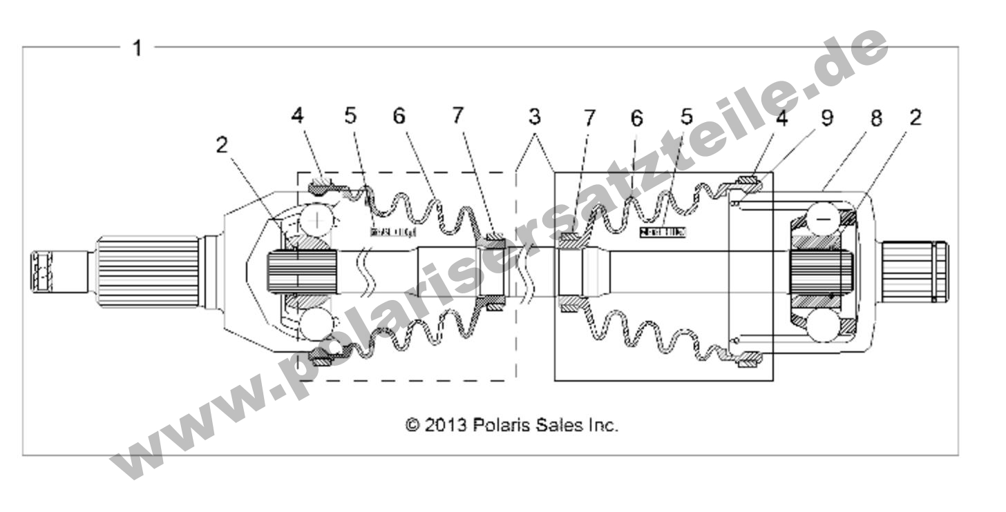DRIVE TRAIN, REAR HALF SHAFT