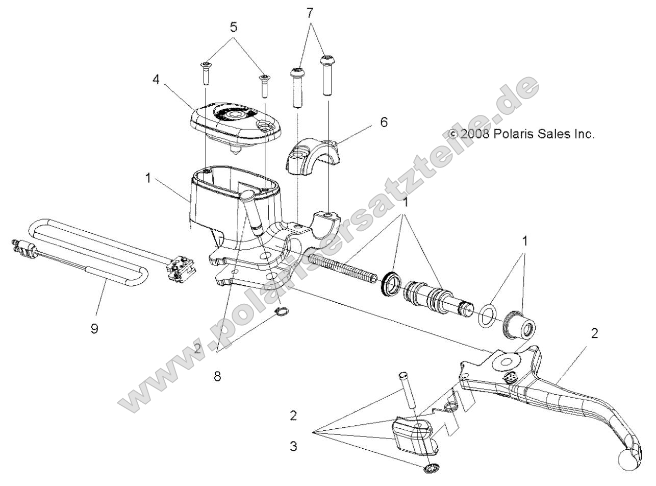 Brakes, Front Brake Lever and Master Cylinder