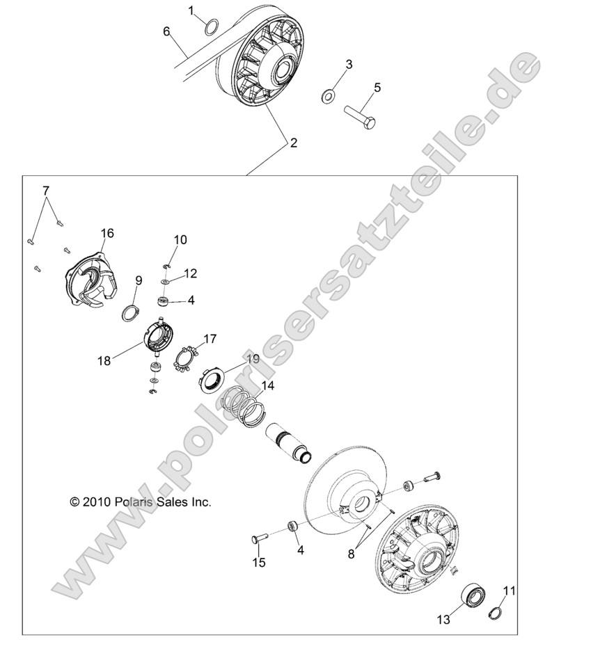 DRIVE TRAIN, SECONDARY CLUTCH