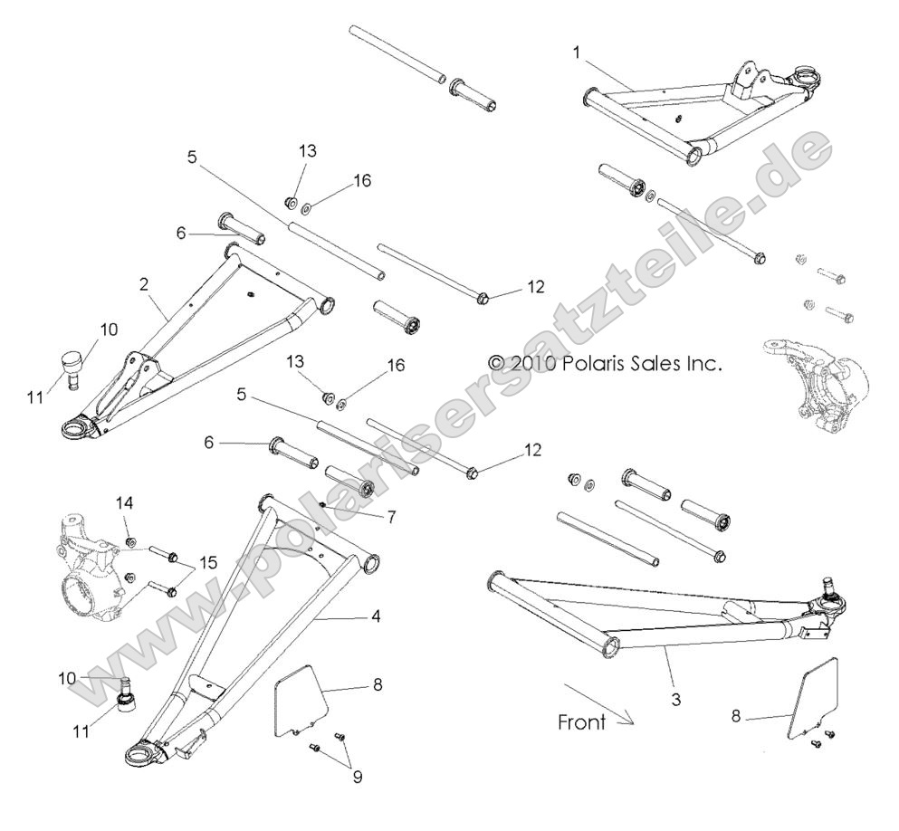 SUSPENSION, FRONT CONTROL ARMS