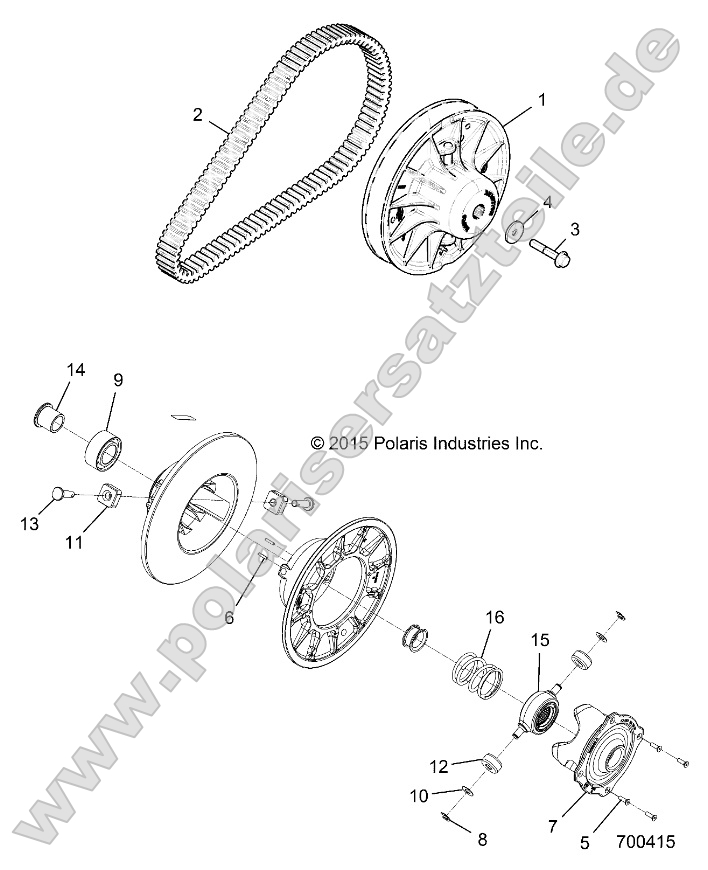 Drive Train, Secondary Clutch