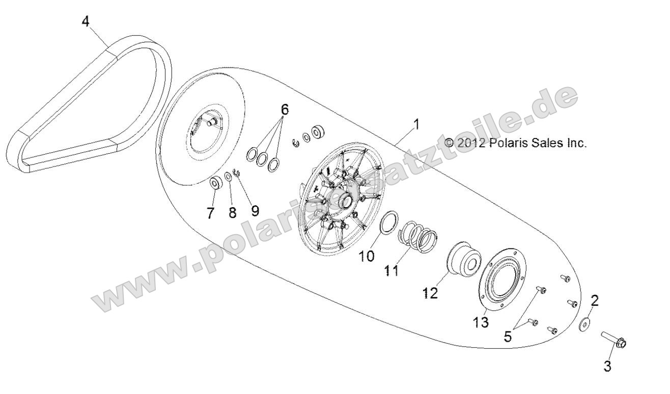 DRIVE TRAIN, SECONDARY CLUTCH