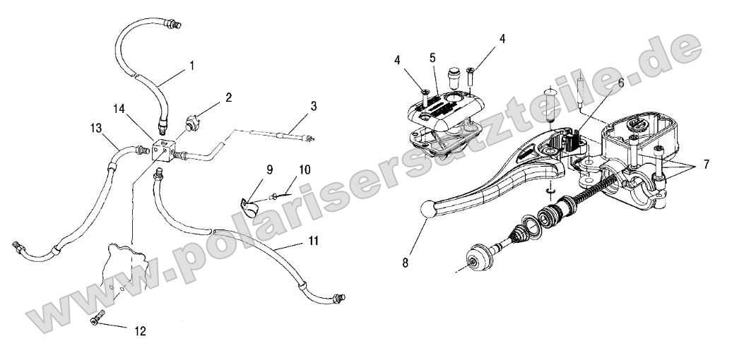 Controls - Master Cylinder/Brake Line (4963716371B010)