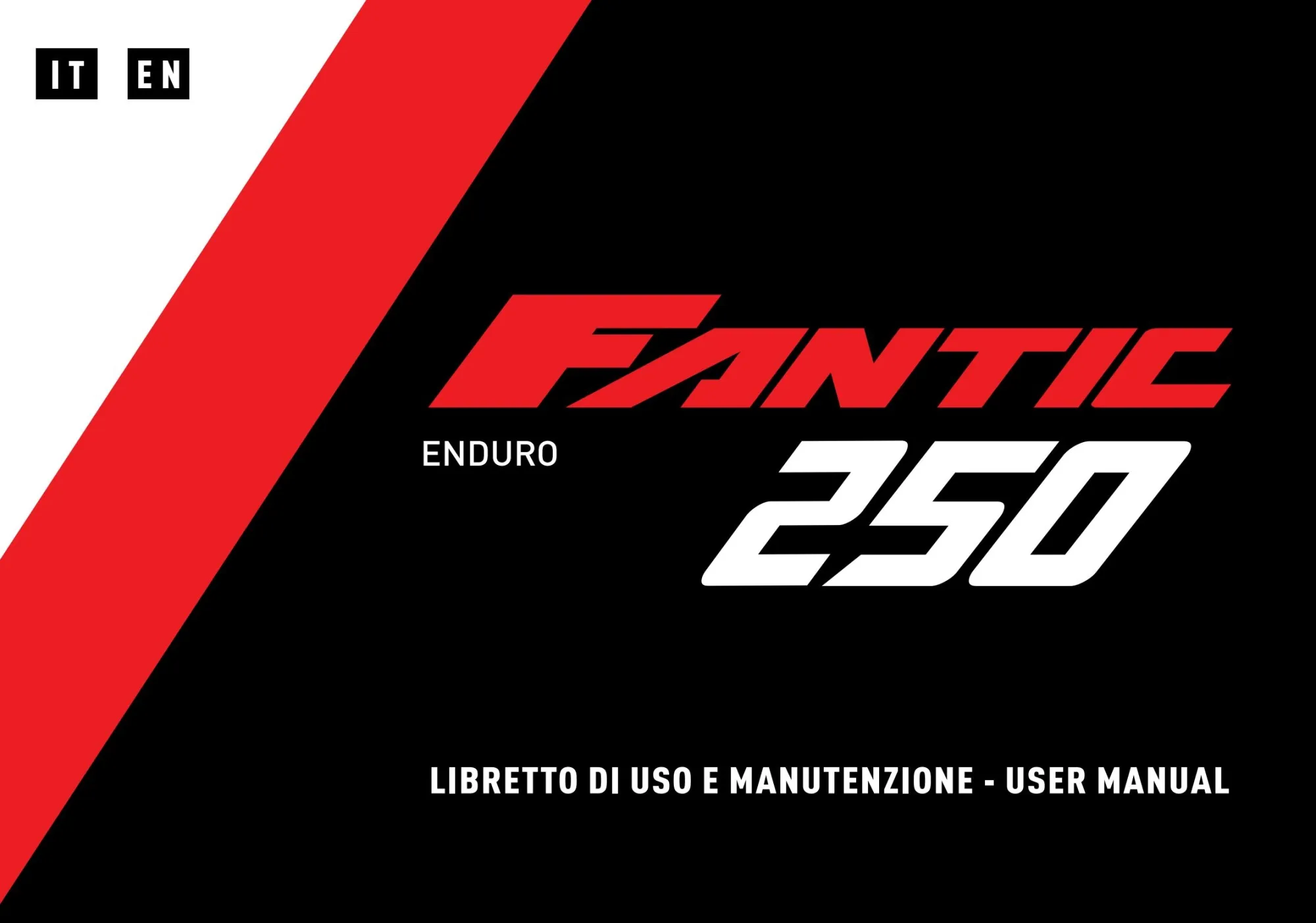 Fantic Benutzerhandbuch TL 250 Enduro 2020