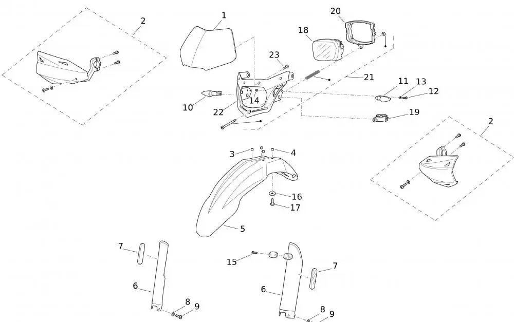 Kunststoffteile vorne