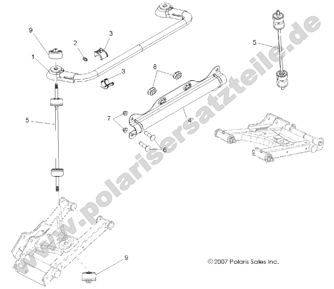 SUSPENSION, STABILIZER BAR, REAR