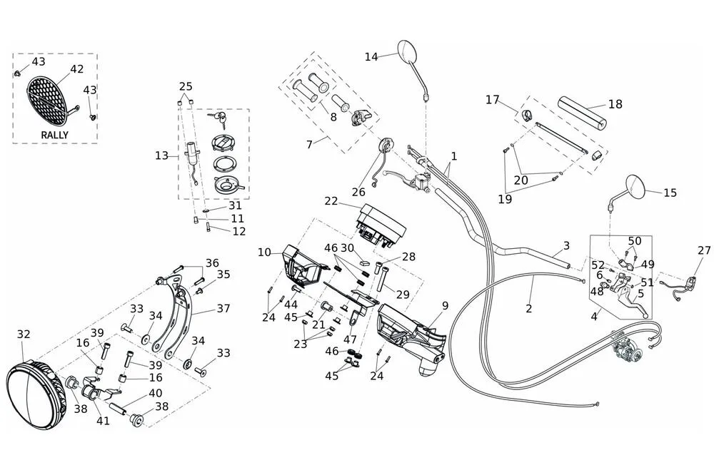 Caballero125MY24-Lenker-Bedienelement Lenker / Bedienelement