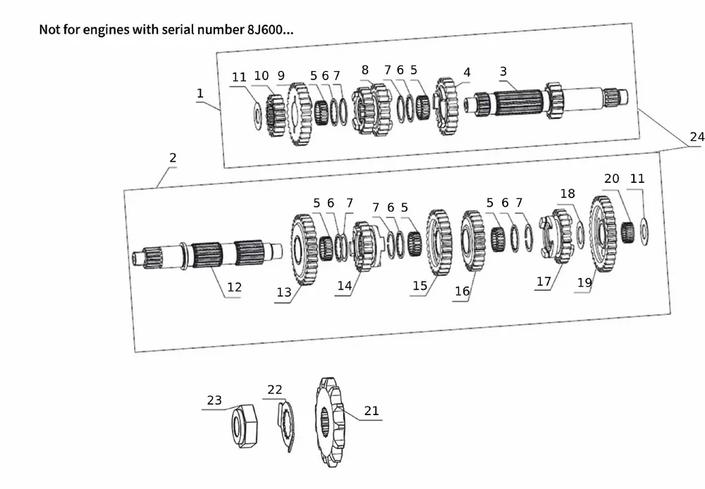 55721_0Za0homFd6dajx Getriebe nicht für Motornummer 8J600...