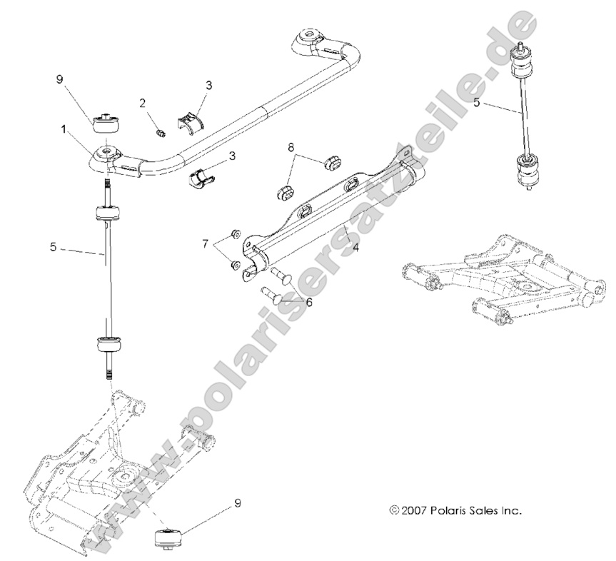 SUSPENSION, STABILIZER BAR, REAR