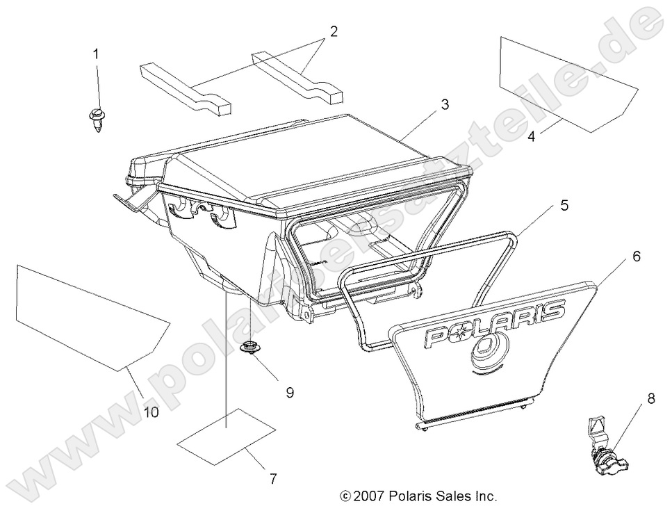 BODY, REAR STORAGE BOX