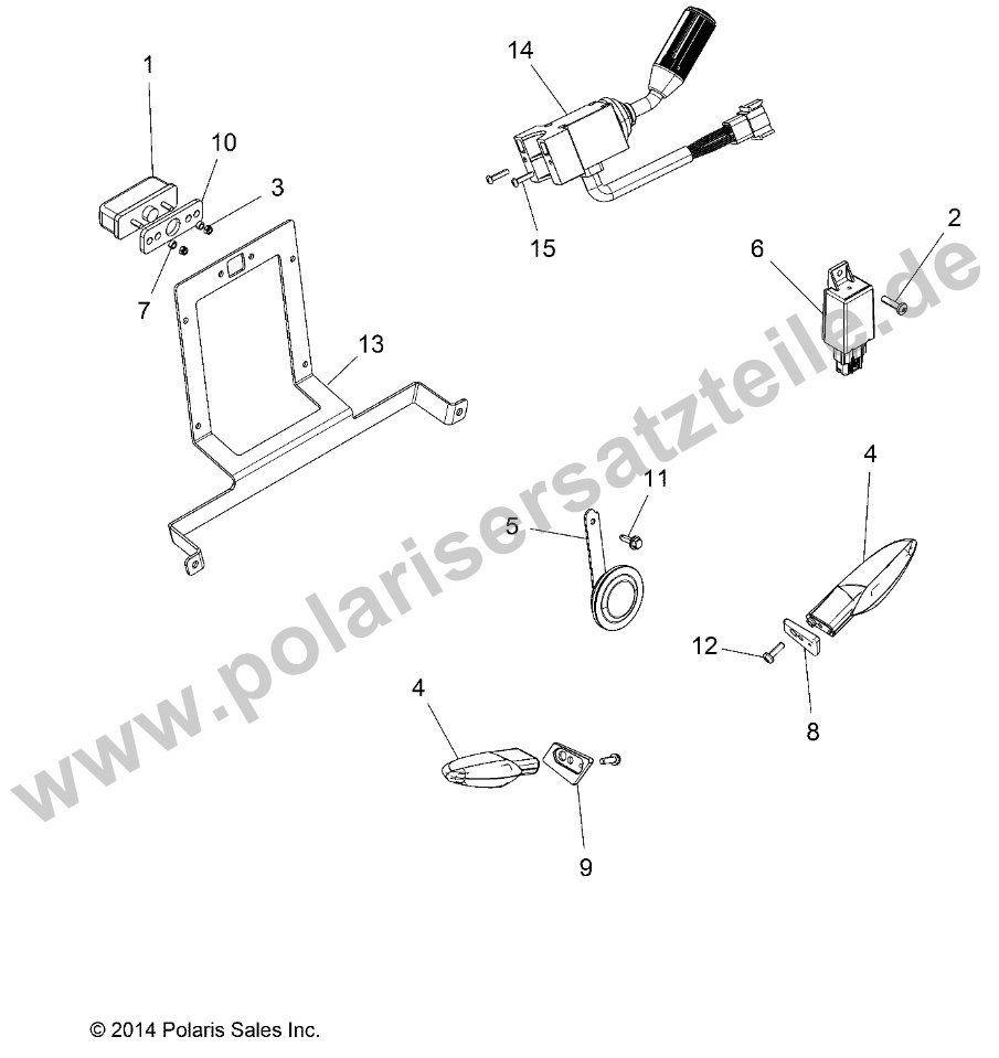 ELECTRICAL, LICENSE PLATE LIGHT, TURN SIGNAL AND HORN