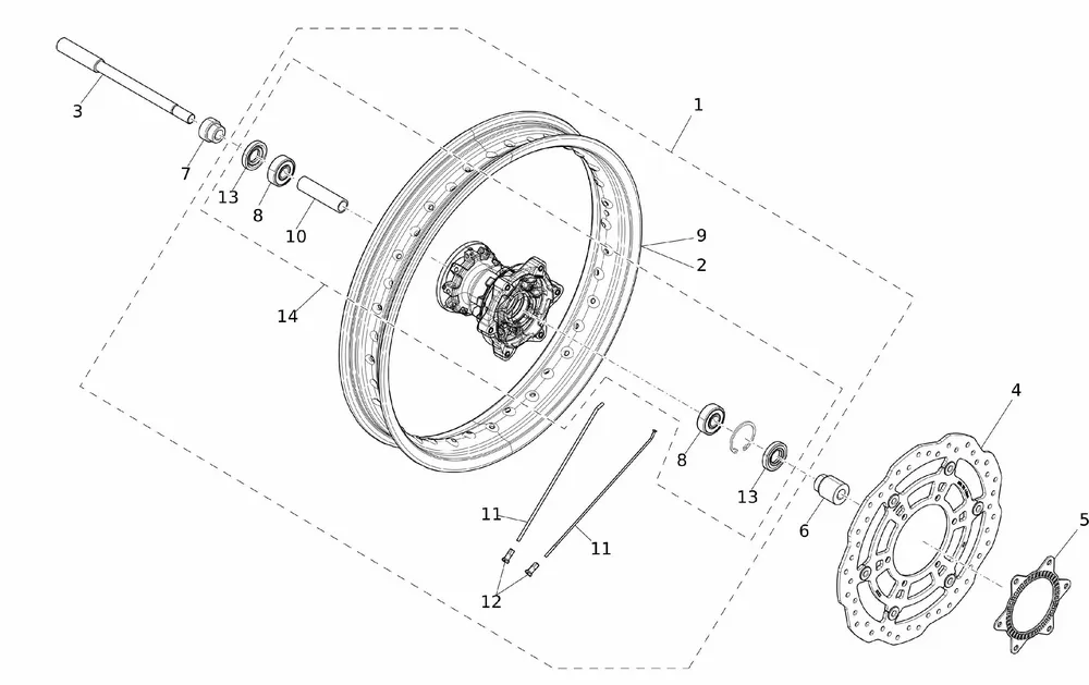 Vorderrad für VIN ab ZFMCA500FLU000545